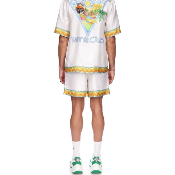 Afro Cubism Tennis Club silkskjorta