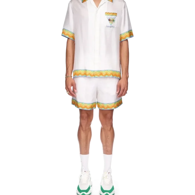 Afro Cubism Tennis Club silkskjorta