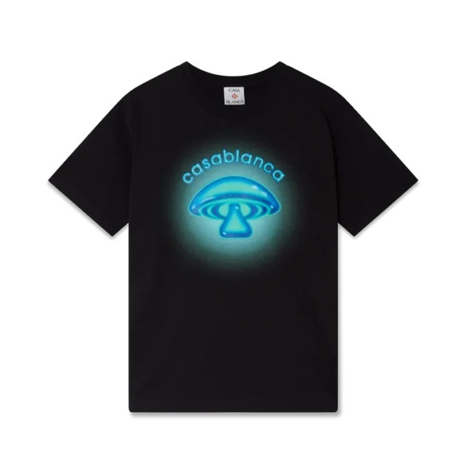 Airbrush Mushroom Logo kortärmad T-shirt