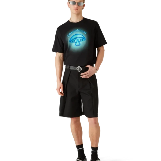 Airbrush Mushroom Logo kortärmad T-shirt