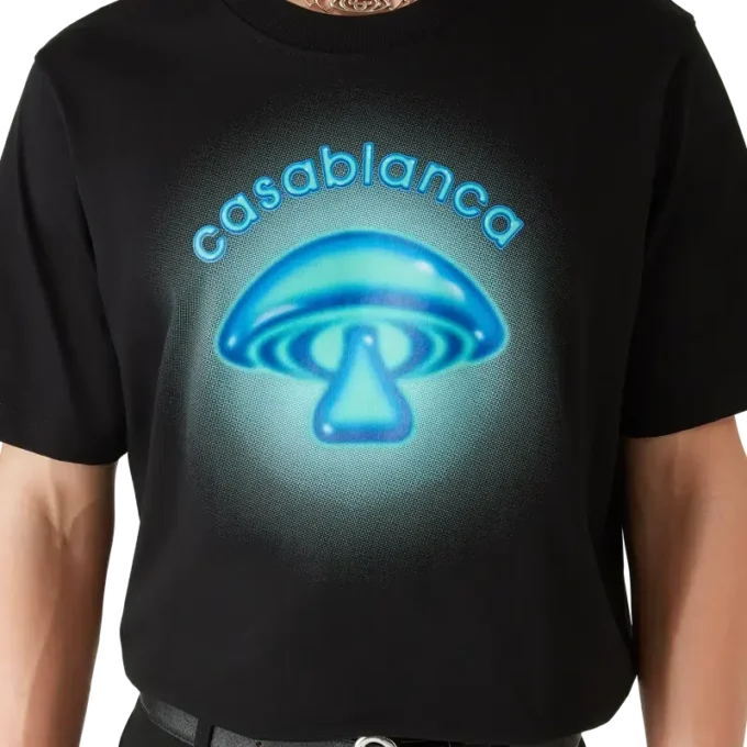 Airbrush Mushroom Logo kortärmad T-shirt
