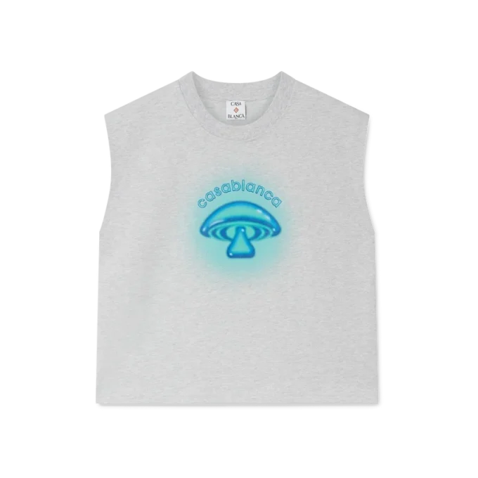 Airbrush Mushroom ärmlös T-shirt