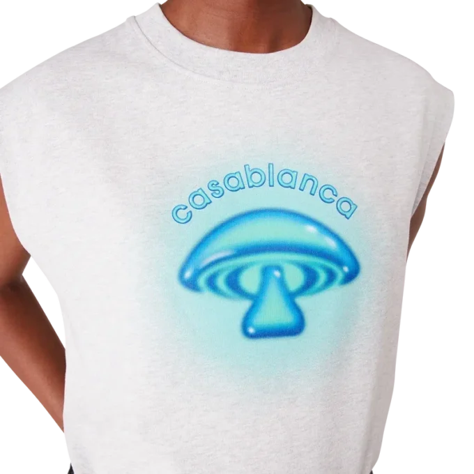 Airbrush Mushroom ärmlös T-shirt