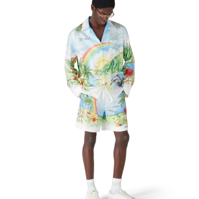 Aloha långärmad silkesskjorta