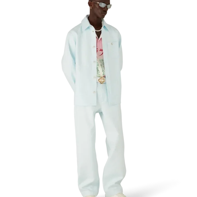 Arbetsbyxor i bomull med monogram