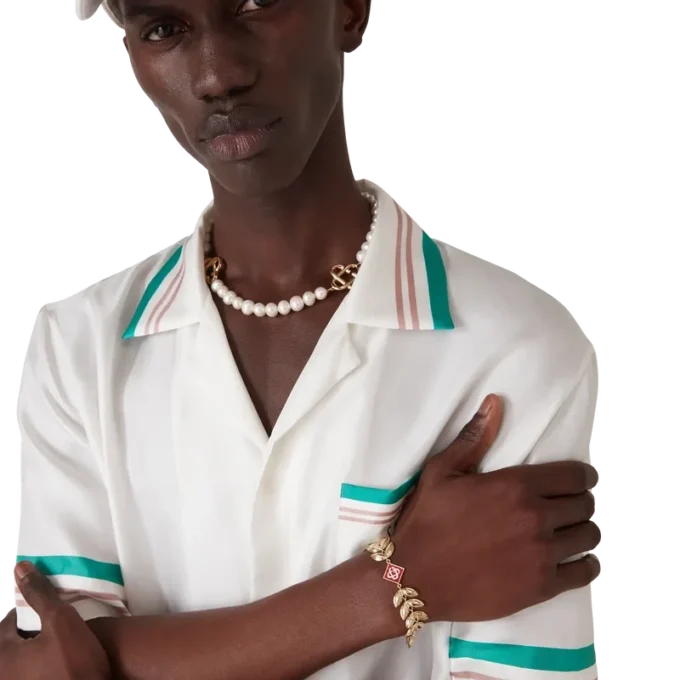 Armband med guldblad