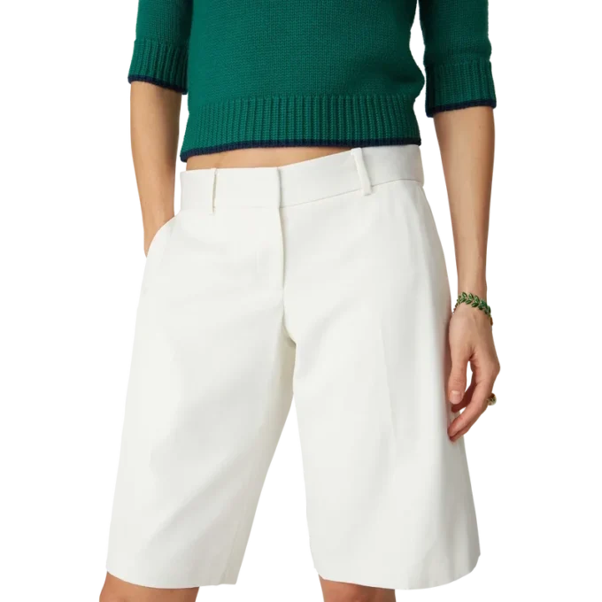 Avslappnade skräddarsydda shorts i ull