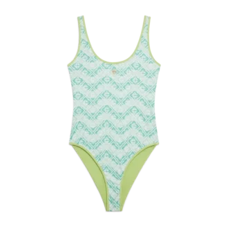 Baddräkt med vågigt monogram