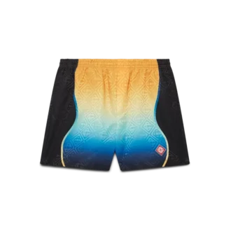 Badshorts i jacquard med toning