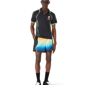 Badshorts i jacquard med toning