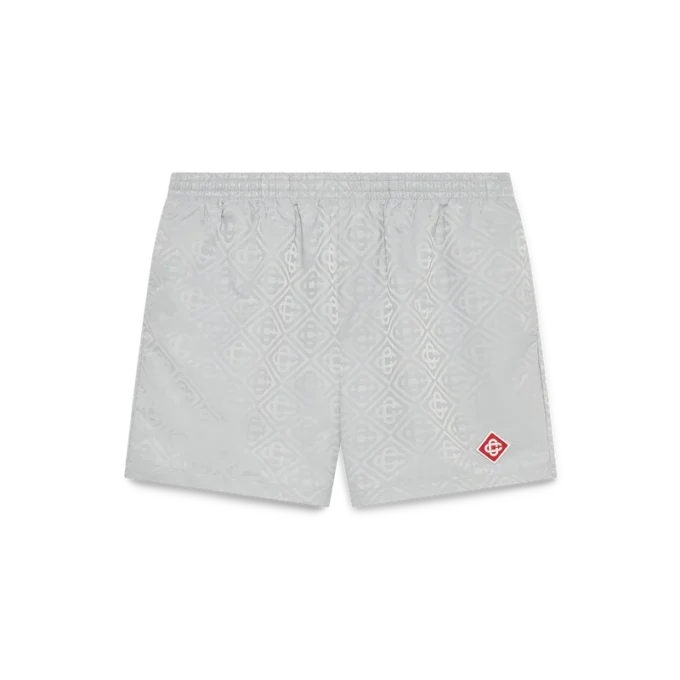 Badshorts i Monogram-jacquard