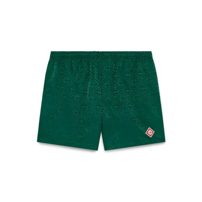 Badshorts i Monogram-jacquard