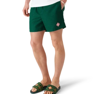 Badshorts i Monogram-jacquard