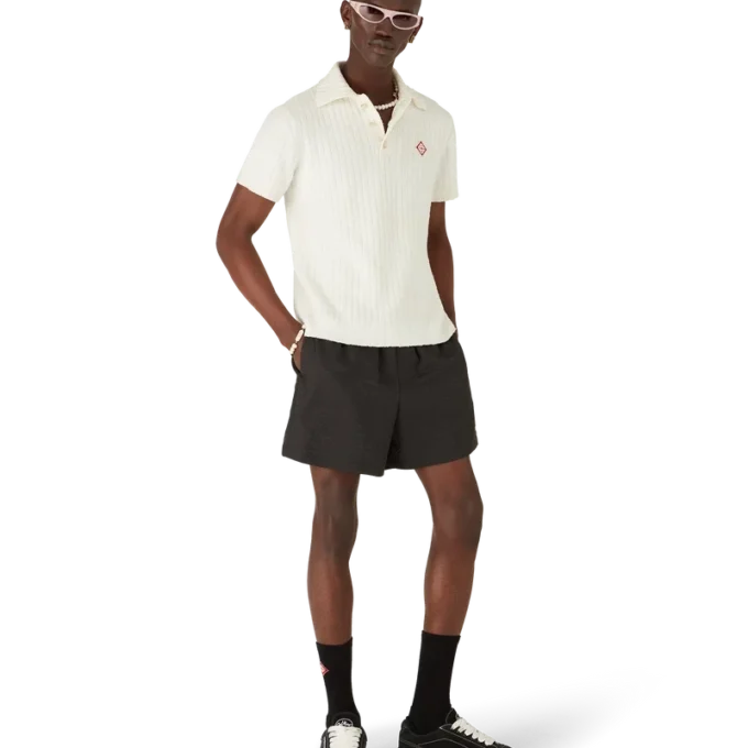 Badshorts i Monogram-jacquard