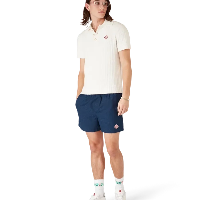 Badshorts i Monogram-jacquard