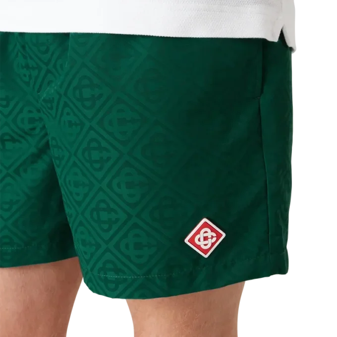 Badshorts i Monogram-jacquard