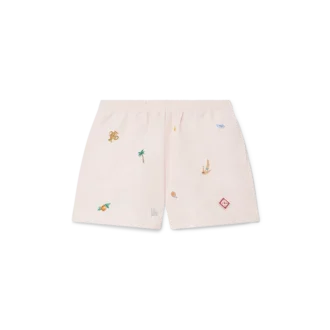 Badshorts med broderat motiv