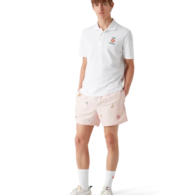 Badshorts med broderat motiv Badshorts med broderat motiv