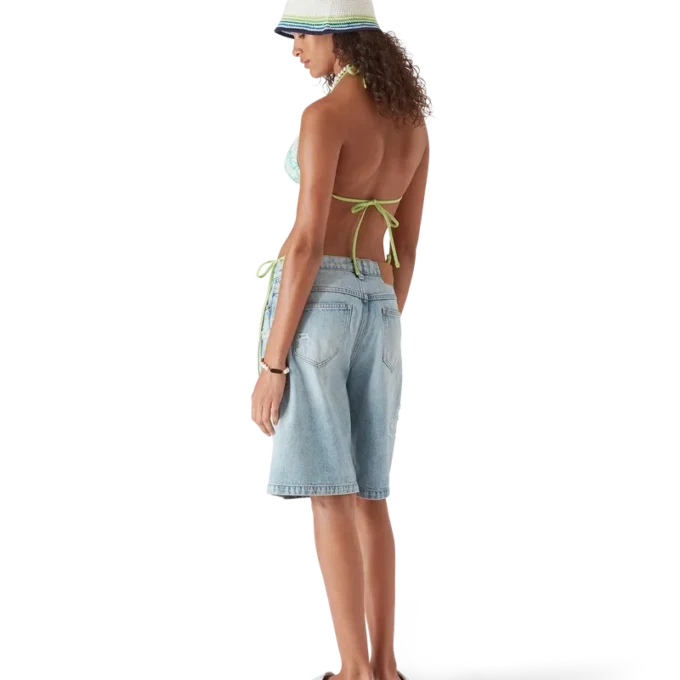 Bikinitopp med vågigt monogram