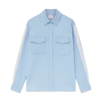 Blå långärmad skjorta med monogram