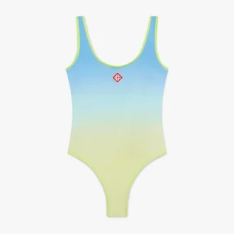 Blå och gul baddräkt med gradient