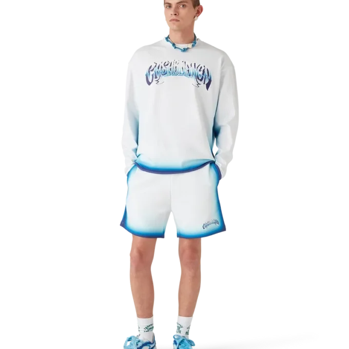 Blå T-shirt med långa ärmar