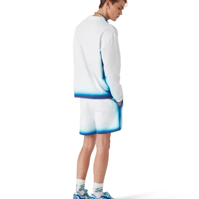 Blå T-shirt med långa ärmar