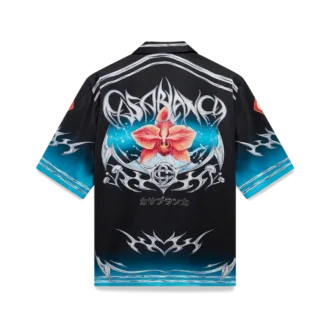 Blades kortärmad skjorta i silkesatin