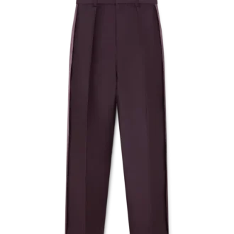 Blend skräddarsydda byxor i ull och silke med sidostripe