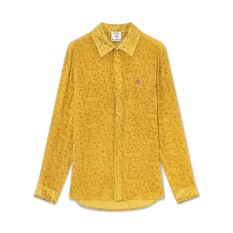 Blommig Devora-silkes skjorta