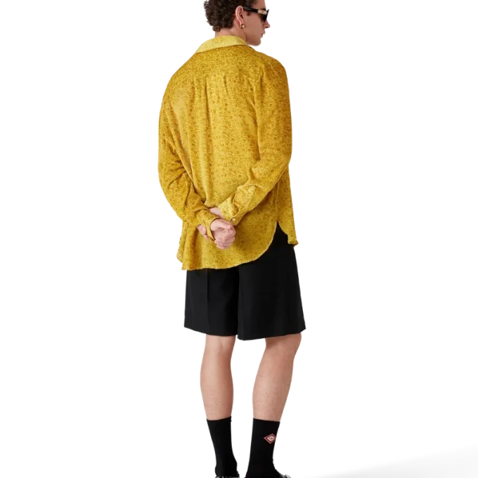 Blommig Devora-silkes skjorta