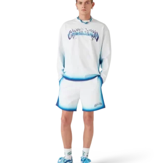 Blått knutet halsband