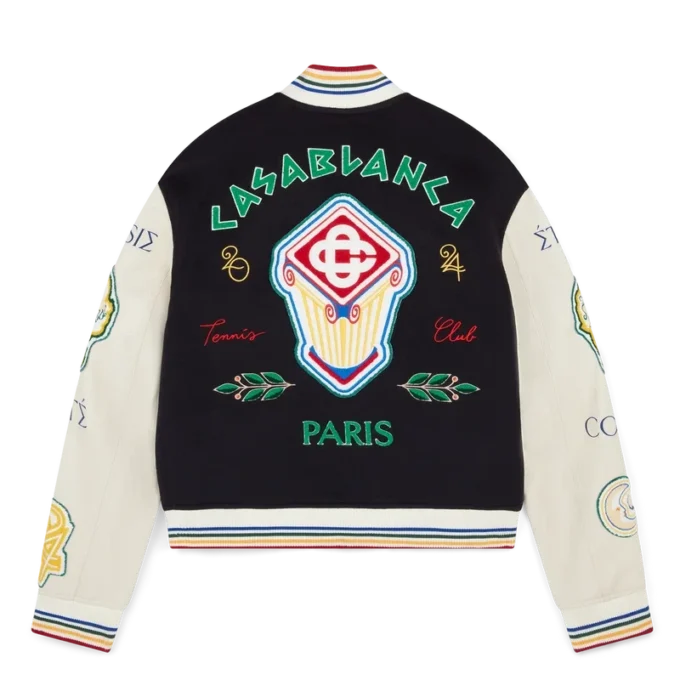 Bomberjacka i chenille-patchwork