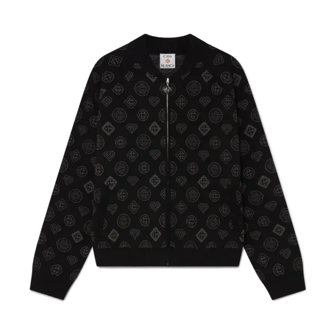 Bomberjacka i monogramjacquard