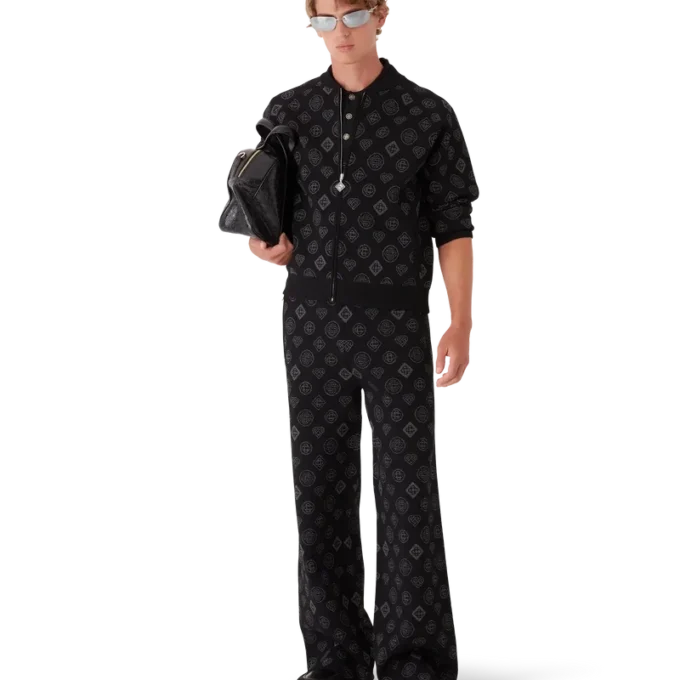 Bomberjacka i monogramjacquard