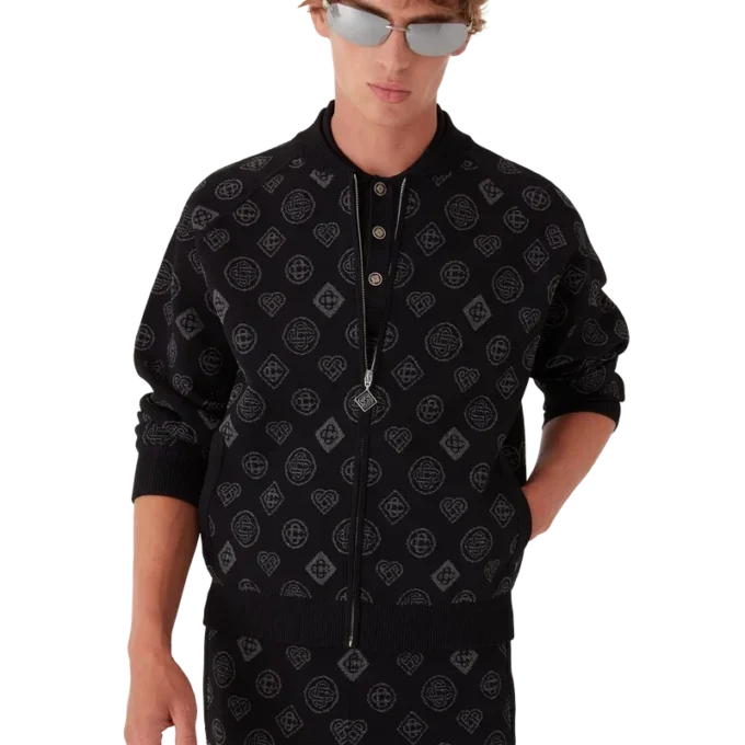 Bomberjacka i monogramjacquard