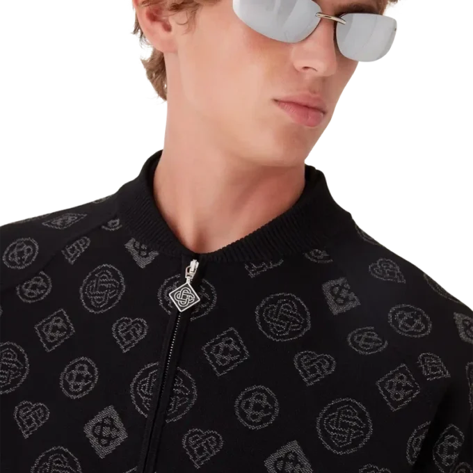 Bomberjacka i monogramjacquard