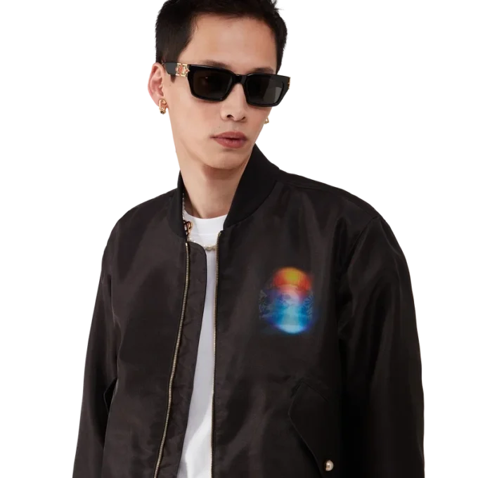 Bomberjacka i organza med gradient