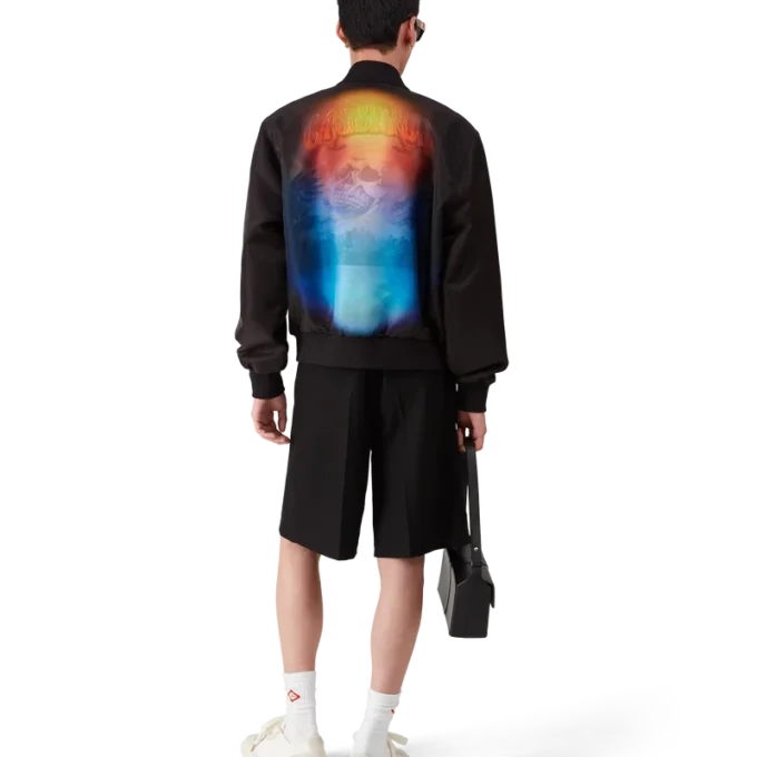 Bomberjacka i organza med gradient