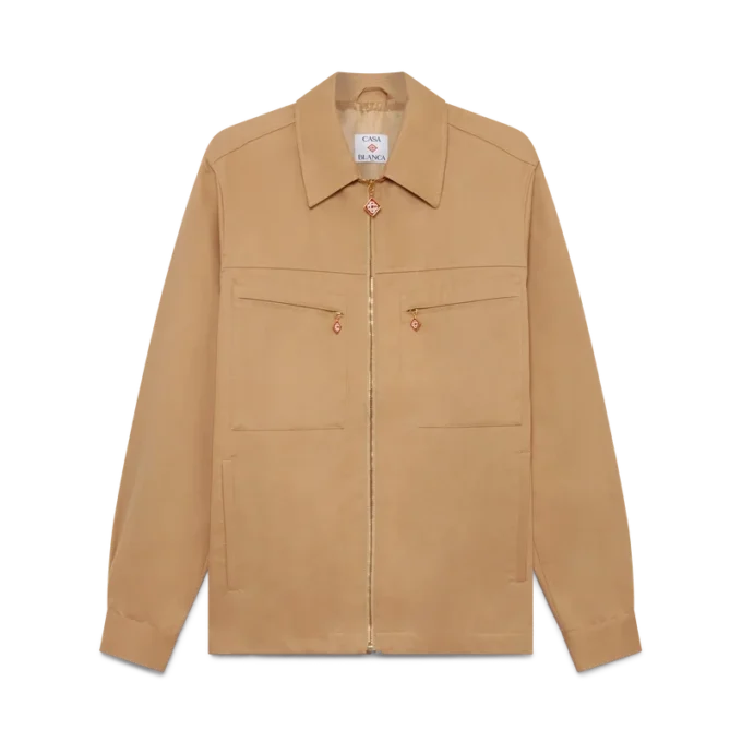 Bomullsjacka med dragkedja