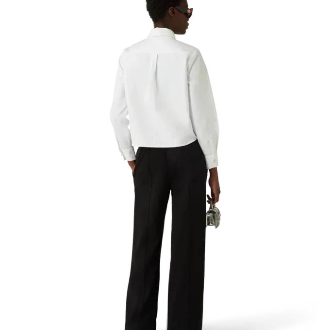 Bomullsskjorta med pärl- och diamantmönster Bomullsskjorta med pärl- och diamantmönster