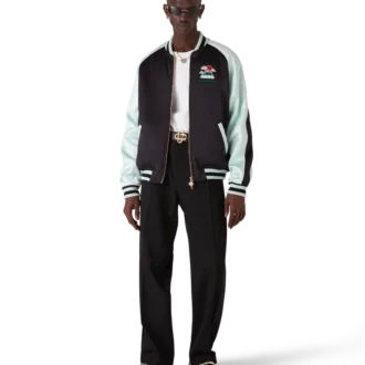 Broderad bomberjacka i satin