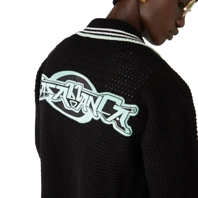 Broderad långärmad skjorta i bomullskrochet