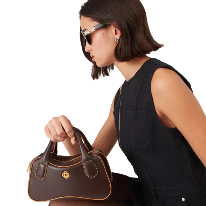 Brun Micro Bowling-väska