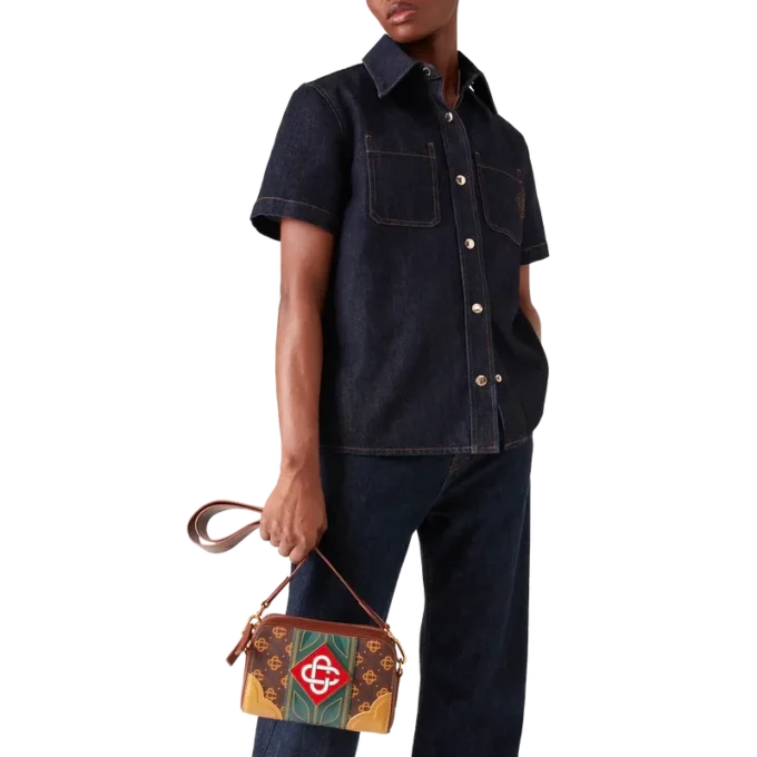 Brun Monogram-crossbodyväska Brun Monogram-crossbodyväska