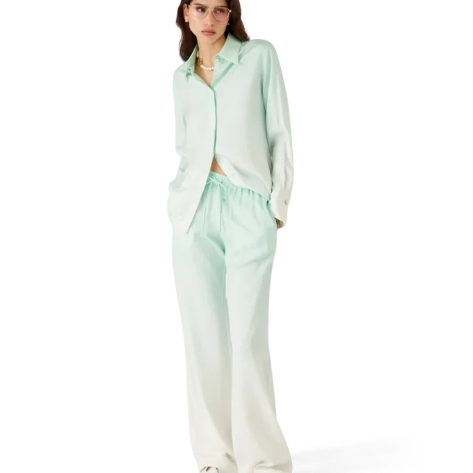 Byxor i jacquardtyg med gradientmonogram