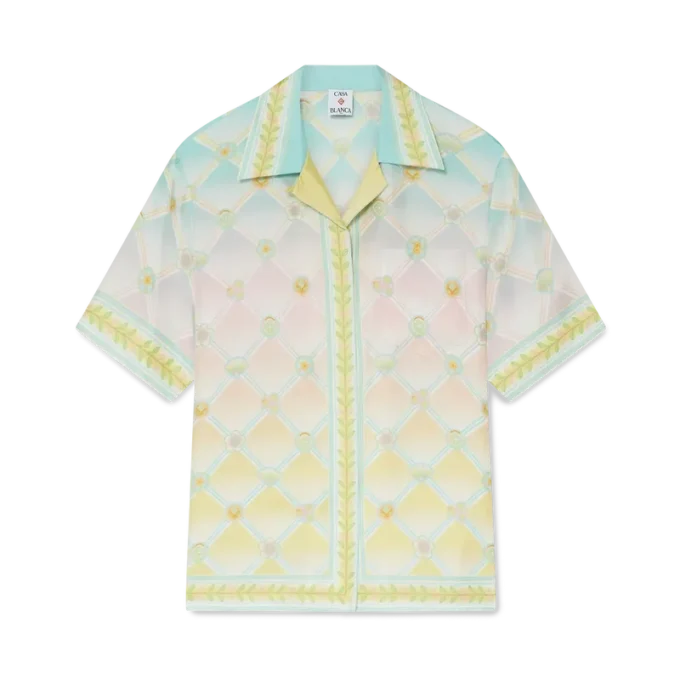 Candy Icons kortärmad skjorta i silketwill