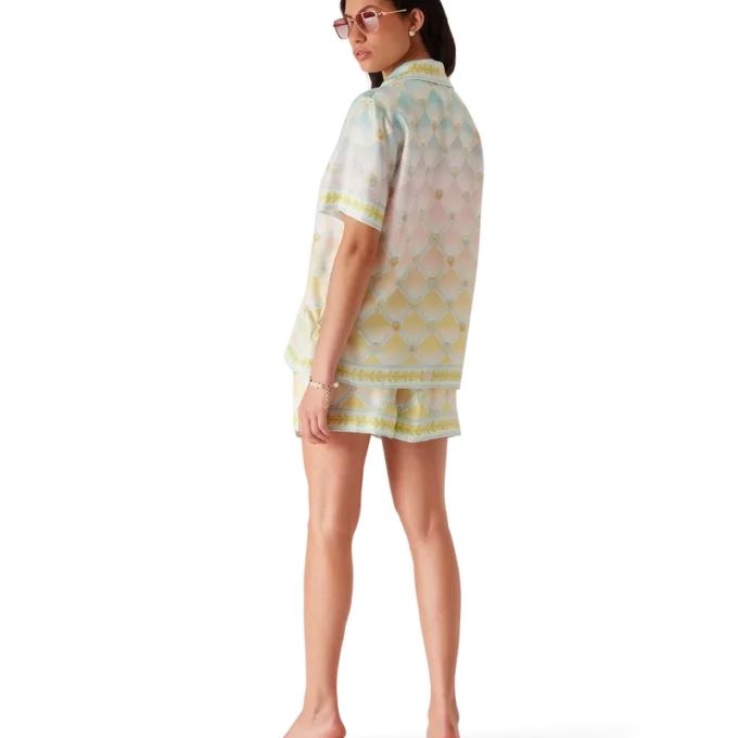 Candy Icons kortärmad skjorta i silketwill