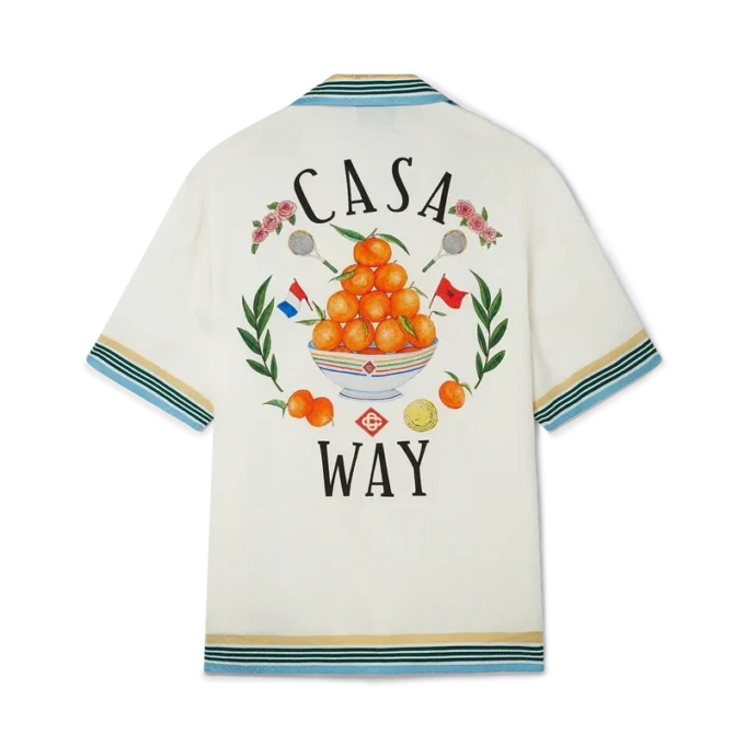 Casa Way kortärmad silkesskjorta