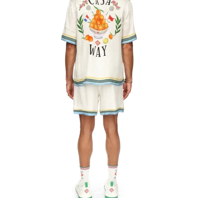 Casa Way kortärmad silkesskjorta